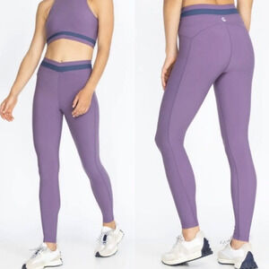 $128 Calme by Johnny Was Criss Cross Leggings in Purple XS NEW